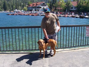 Me and Tucker by the water